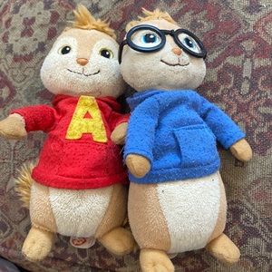 Ty Beanie Baby Alvin And Simon The Chipmunks Stuffed Plush Animals 2012
